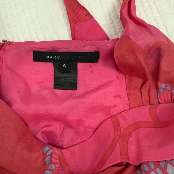 Marc Jacobs - Pink, Red, Purple & Blue Floral Silk Dress - Picture 2 of 5